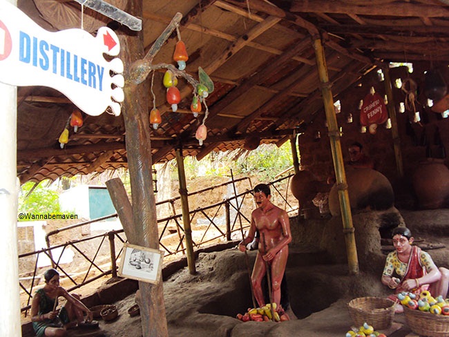 Set-up depicting cashew distillery distinct to Goa - ancestral goa museum