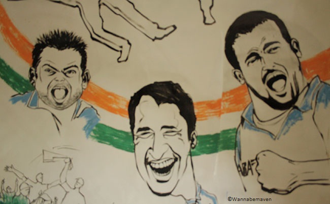 Yusuf Pathan & Virat Kohli Caricatures - sahara cricket gaurav point